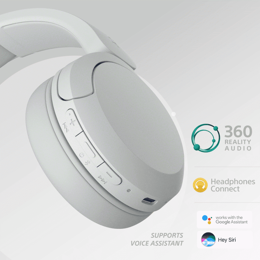 Sony WH-CH520 (White) Bluetooth On-Ear Headphones 2