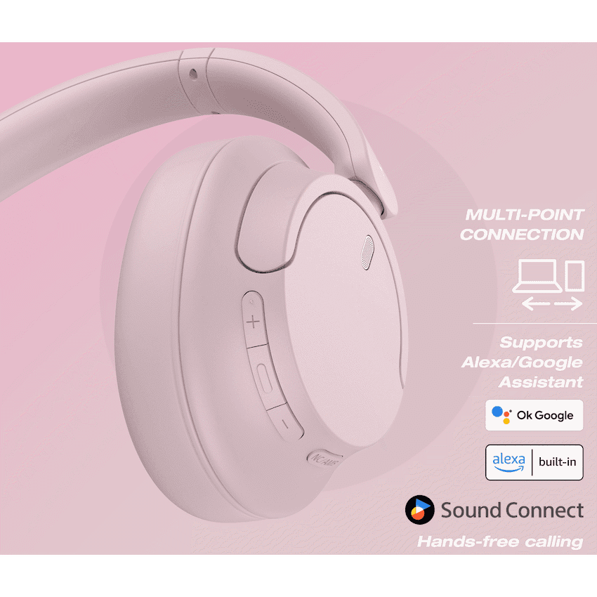 Sony WH-CH720 (Pink) Noise Cancelling Over-Ear Headphones 11