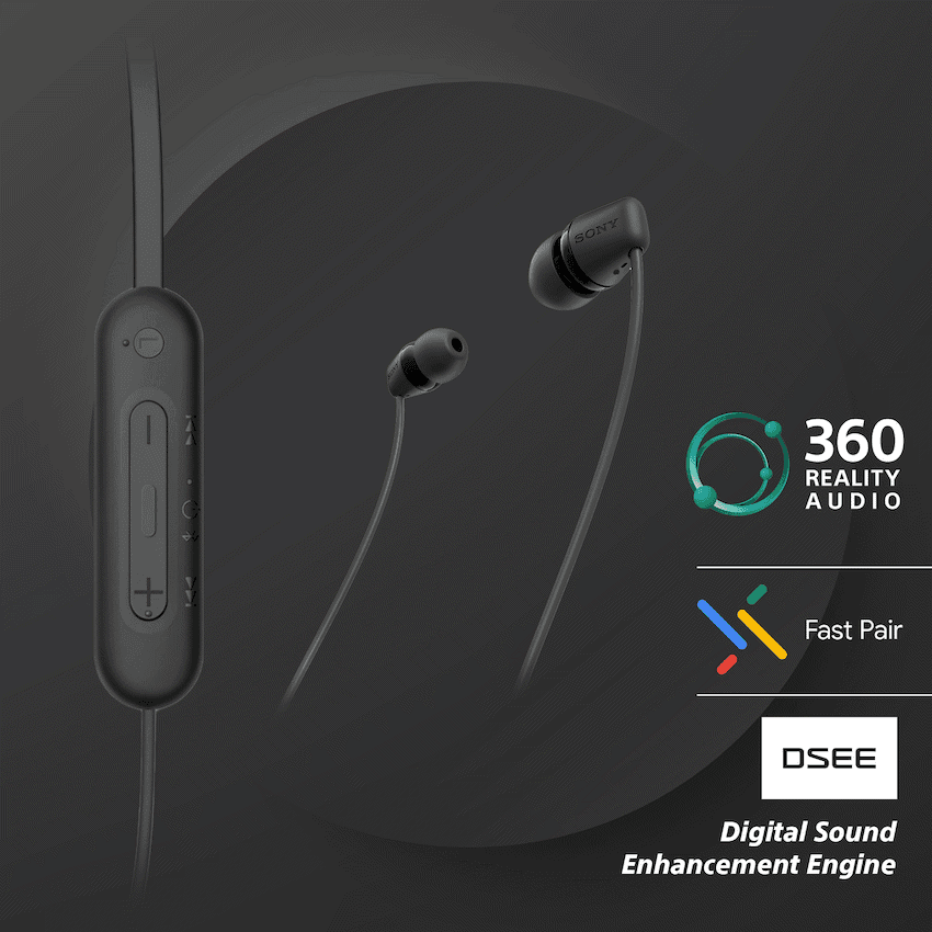 Sony WI-C100 (Black) Wireless Earphones 3