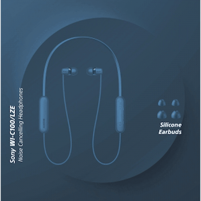 Sony WI-C100 (Blue) Wireless Earphones 2