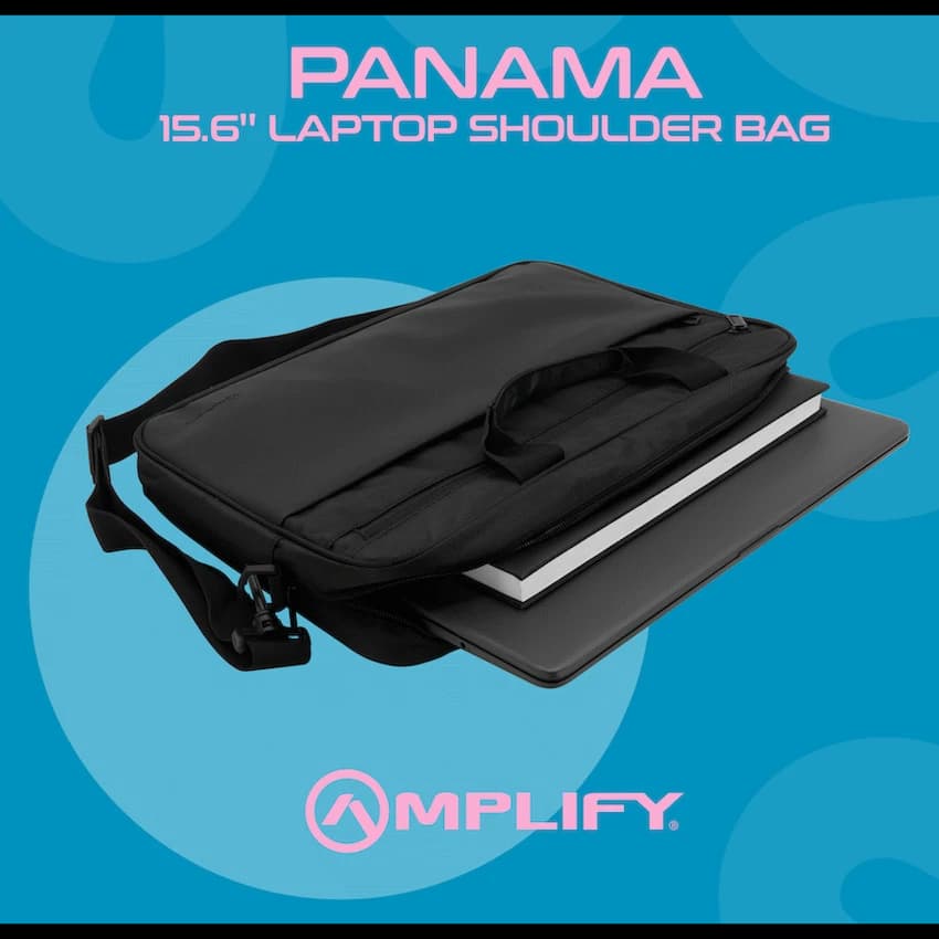 Amplify Panama 15.6" Laptop Shoulder Bag - Black 11