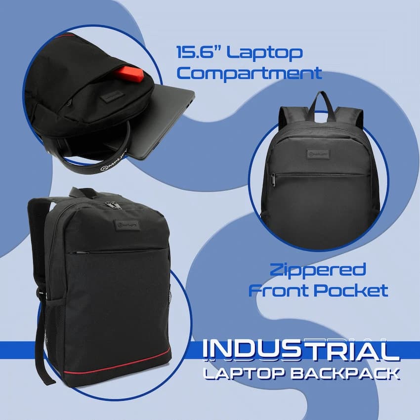 Amplify Industrial 15.6"Laptop Backpack Black 6