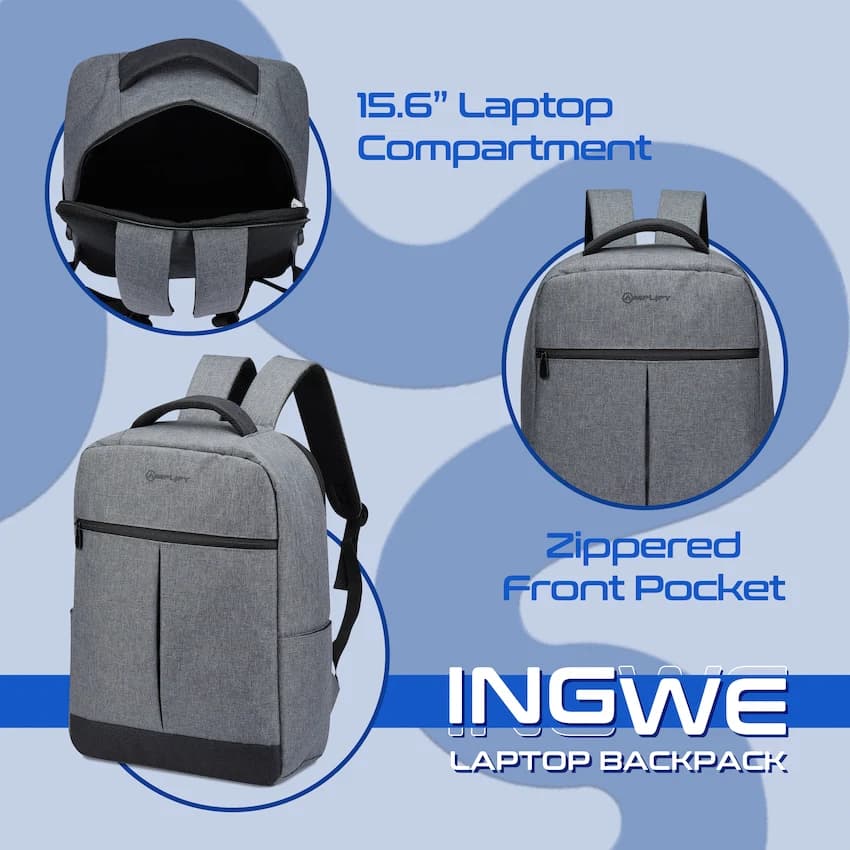 Amplify Ingwe 15.6"Laptop Backpack Black/Charcoal 7