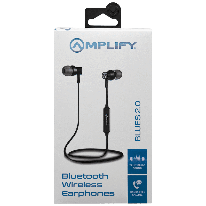 Amplify Blues 2.0 Bluetooth Earphones - Solid Black 2