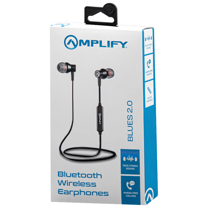Amplify Blues 2.0 Bluetooth Earphones - Solid Black 3
