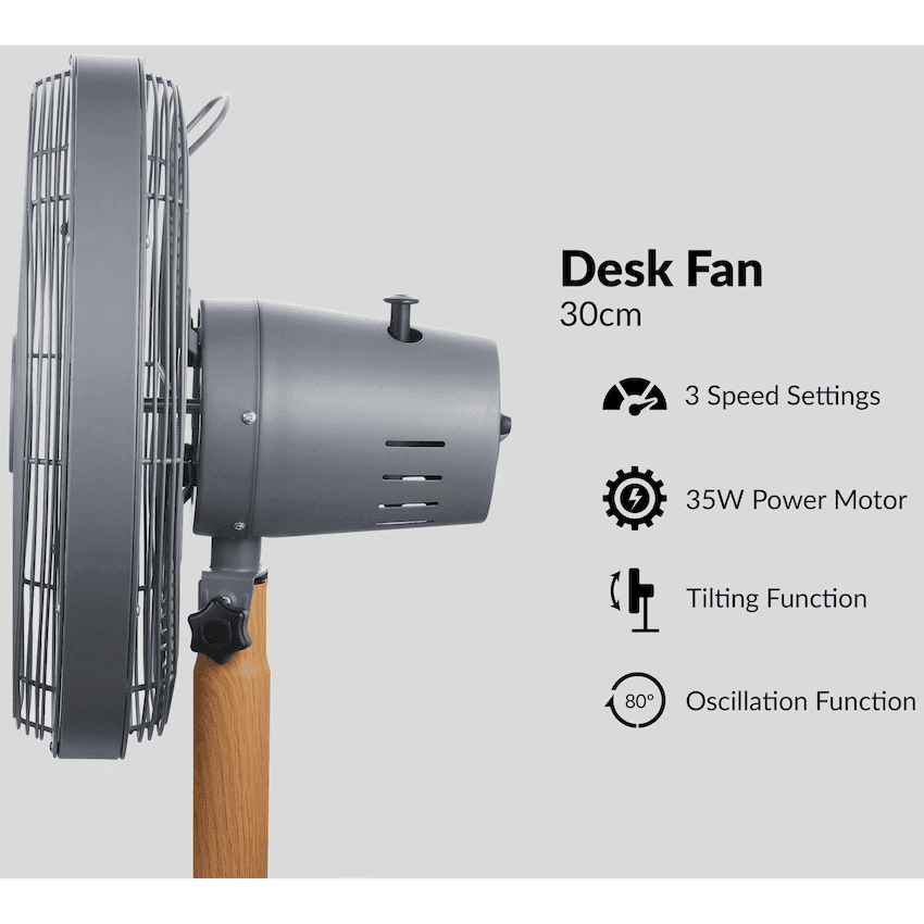 Boden Stark 30cm Desk Fan 10