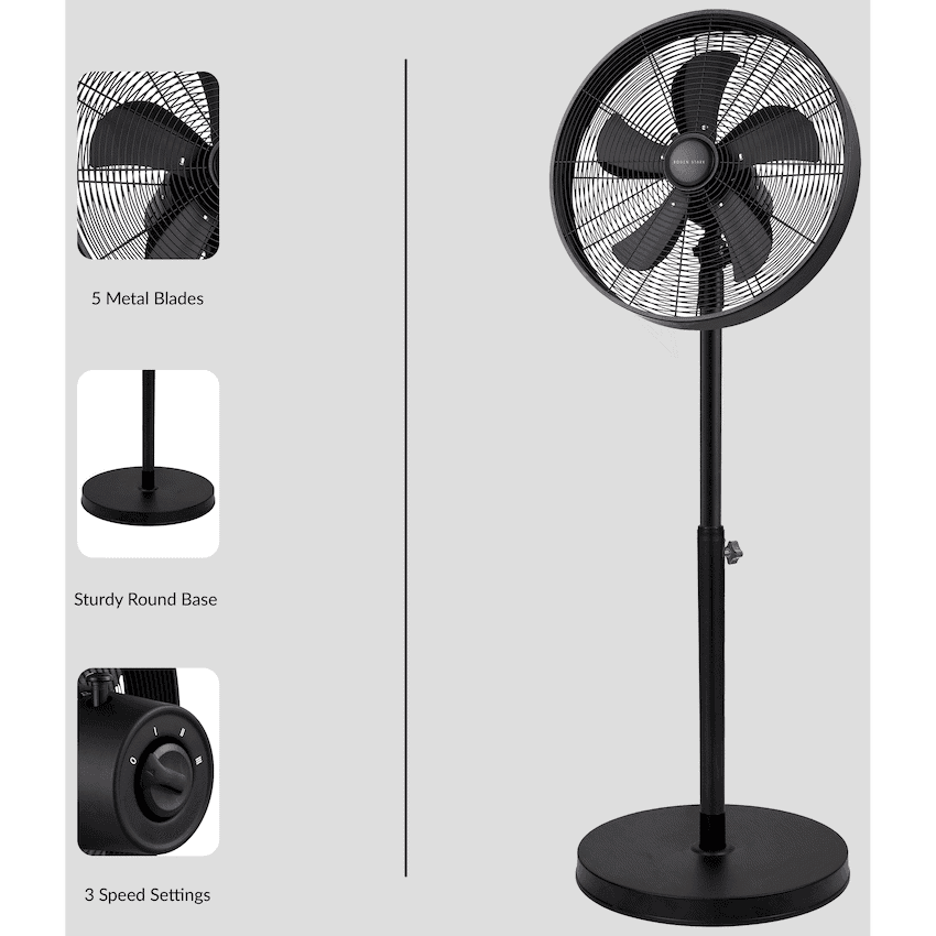 Boden Stark 40cm Stand Fan - Black 8