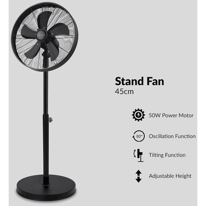 Boden Stark 40cm Stand Fan - Black 7