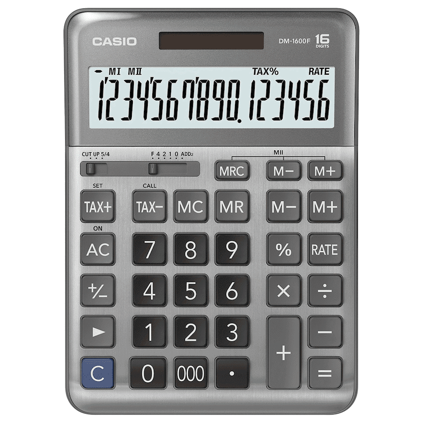 DM- 1600F-W-DP Casio 16 DIGIT COST/SELL/MARGIN