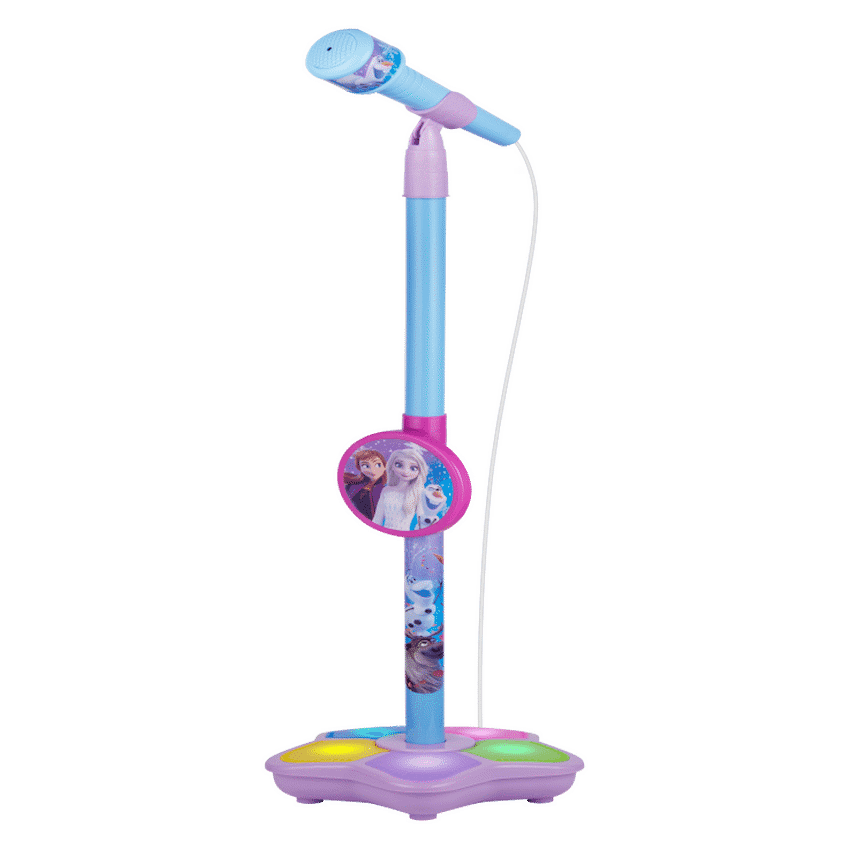 Disney Frozen Auxiliary Star Karaoke Microphone Stand with Colourful Lights 1