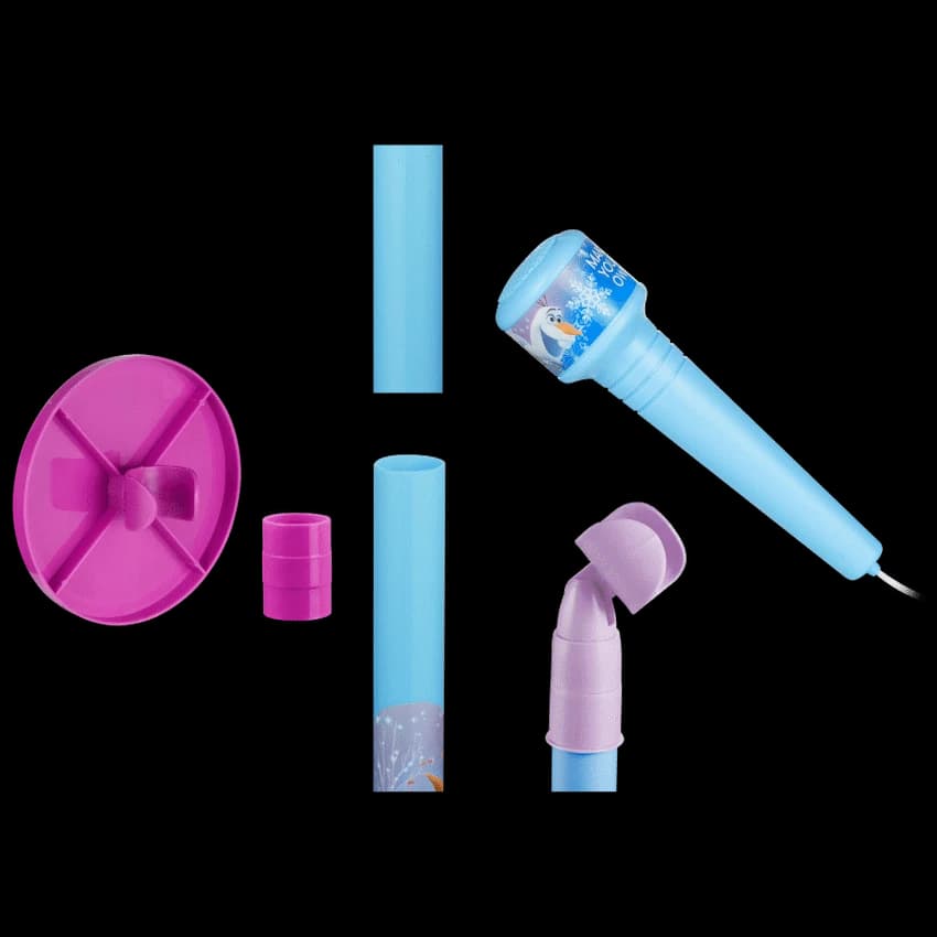 Disney Frozen Auxiliary Star Karaoke Microphone Stand with Colourful Lights 2