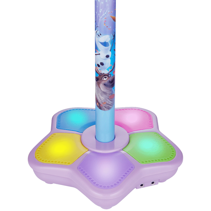 Disney Frozen Auxiliary Star Karaoke Microphone Stand with Colourful Lights 4