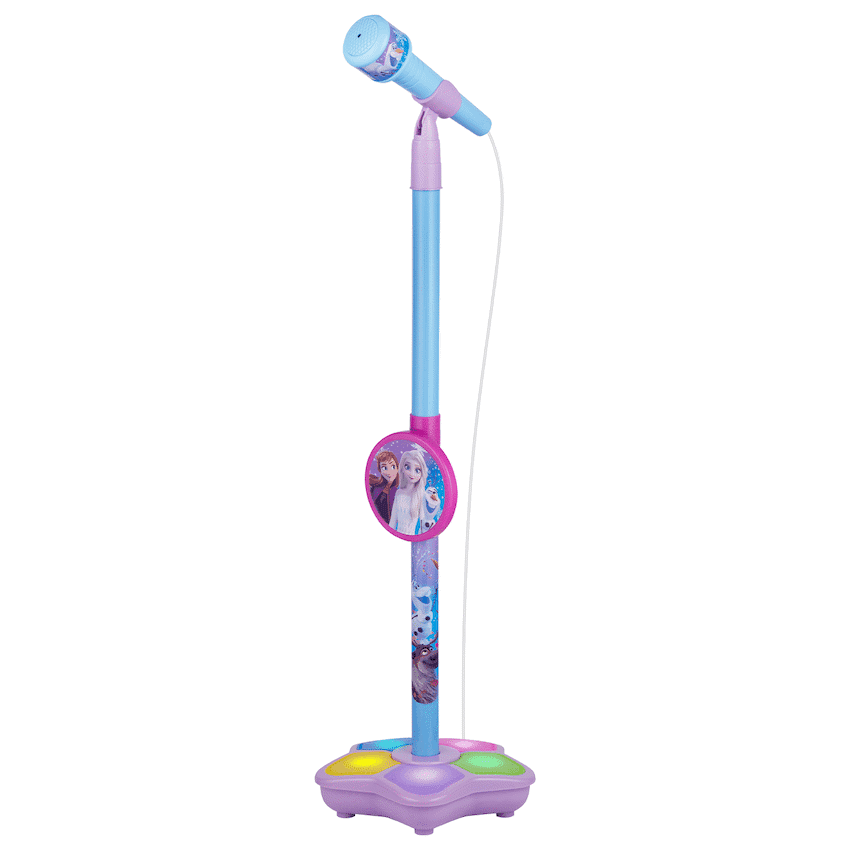 Disney Frozen Auxiliary Star Karaoke Microphone Stand with Colourful Lights 7