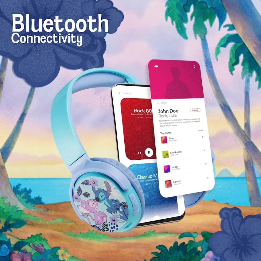 Disney Stitch Bluetooth Wireless Stereo Headphones 8