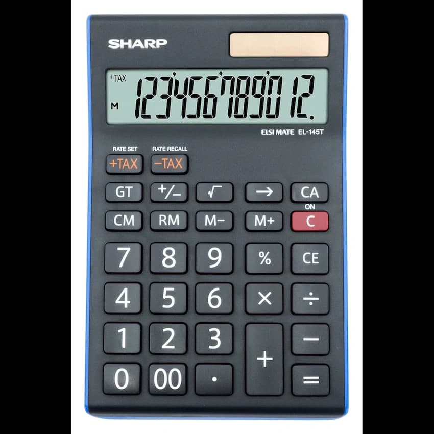 Sharp EL-145T Desk Calculator - 14 Digit Tax 3