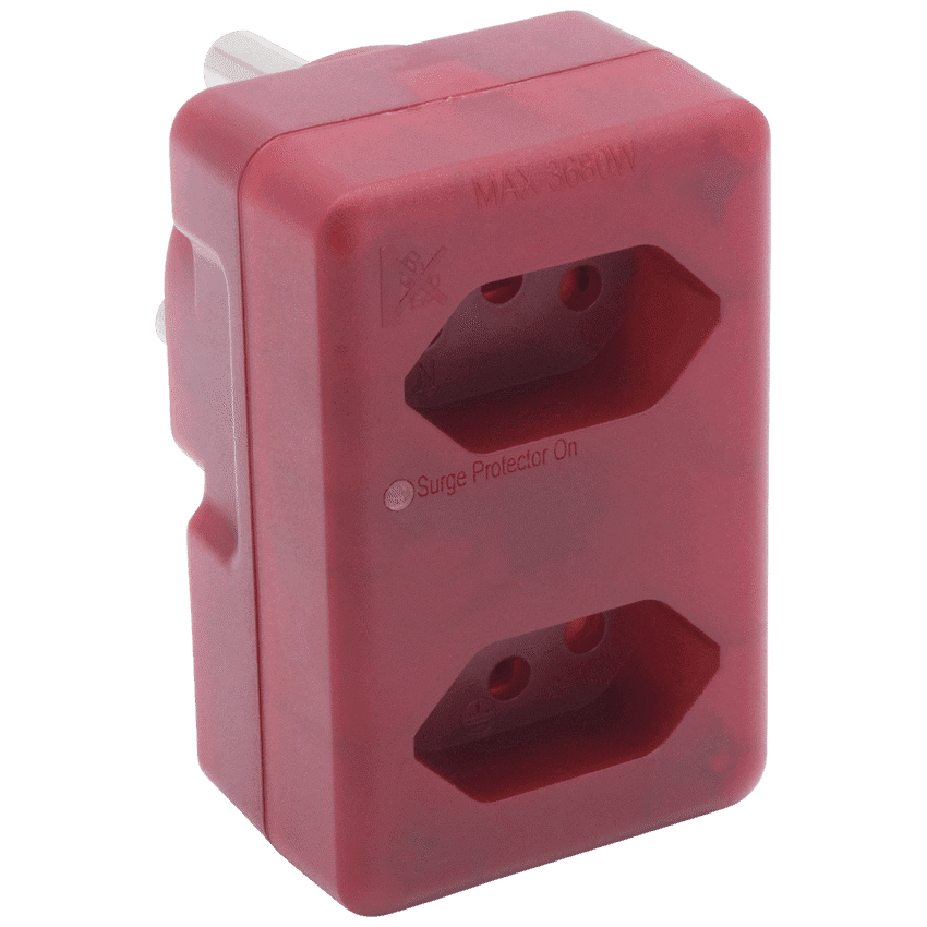 Ellies 2 Way High Surge Adaptor 2x16A (SANS164-2) 1