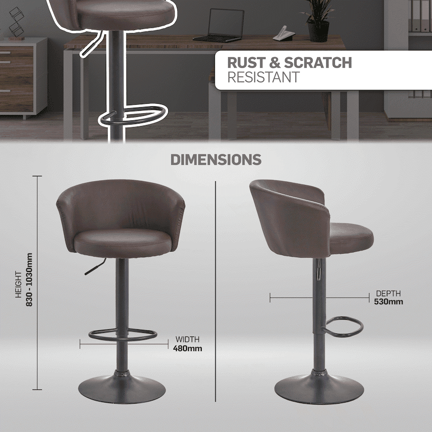 Everfurn Titan Barstool - Brown 7