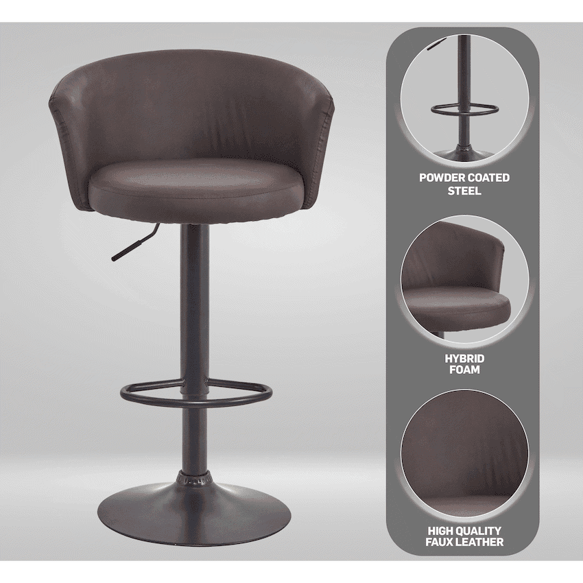 Everfurn Titan Barstool - Brown 6