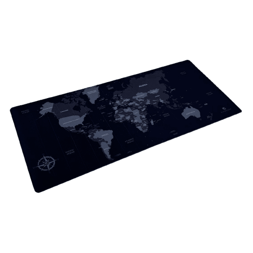Everfurn Desk Mat - World Map - Large - Black - Non-Slip 6