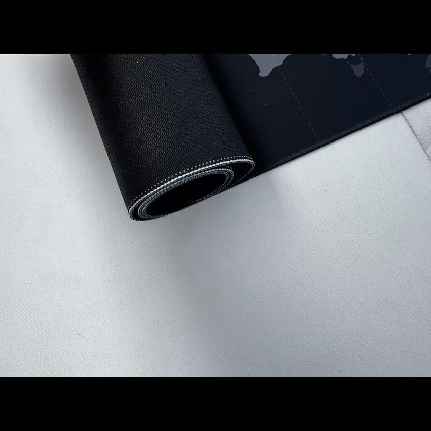 Everfurn Desk Mat - World Map - Large - Black - Non-Slip 15