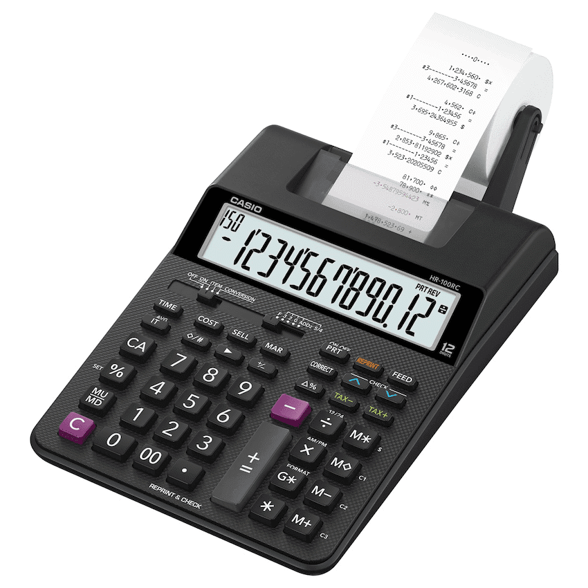 Casio HR-100RC BK Printing Calculator 2