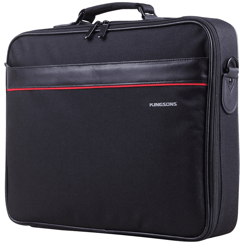 Kingsons 15.6" Black Shoulder Bag - Office Series
