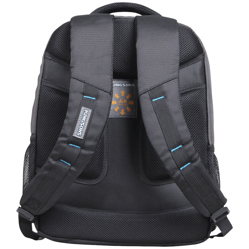 Kingsons 15.6" black laptop backpack with key chain 5