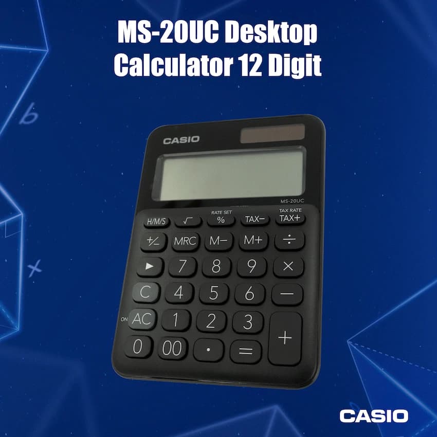 Casio MS-20UC - Desktop Calculator 12-Digit - Black 3