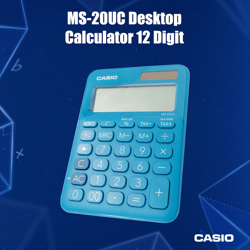 Casio MS-20UC - Desktop calculator 12 Digit - Blue 3