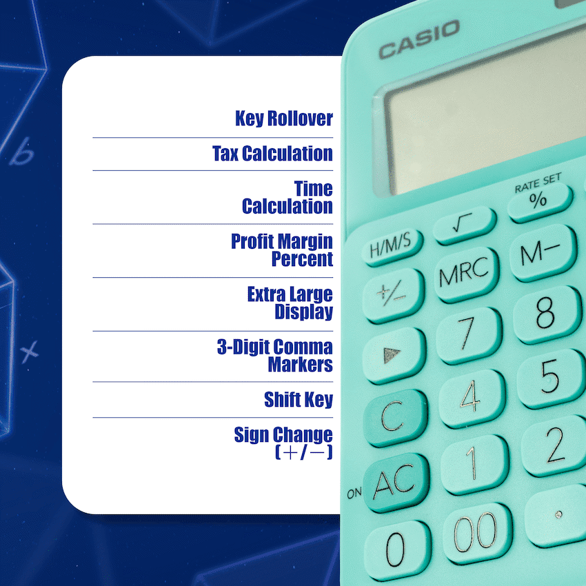 Casio MS-20UC - Desktop calculator 12 Digit - Green 6