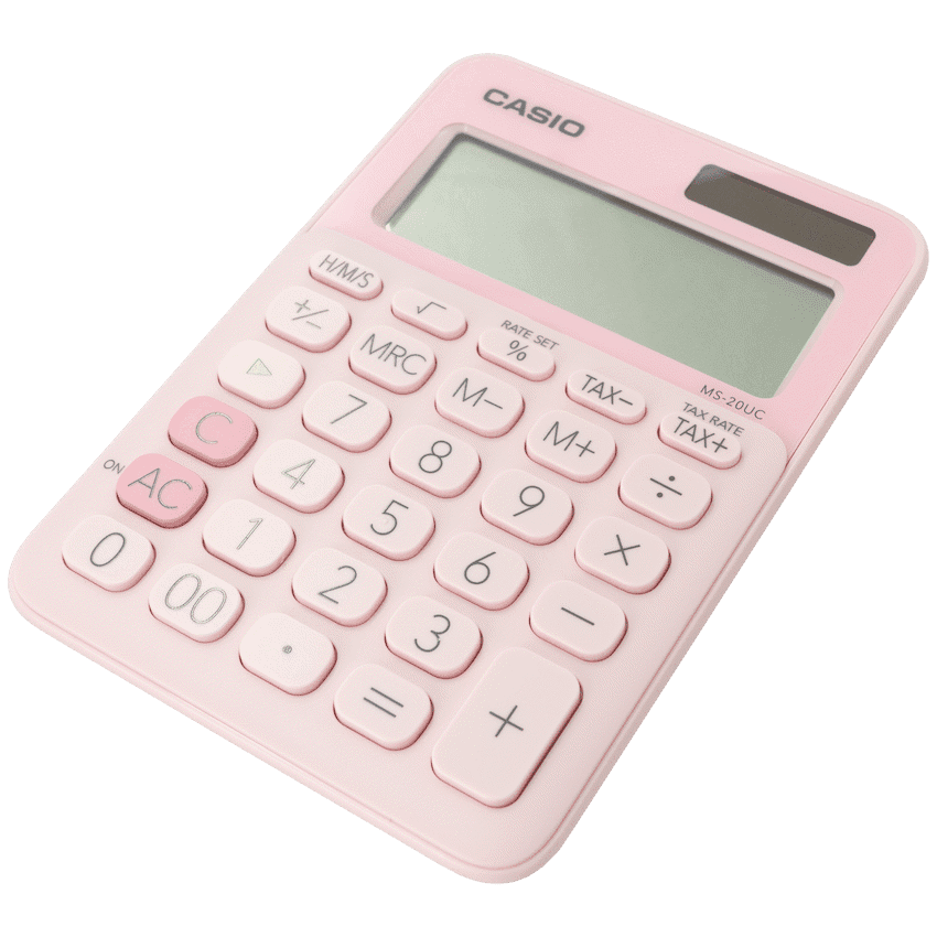 Casio MS-20UC - Desktop Calculator - 12-Digit - Pink 2