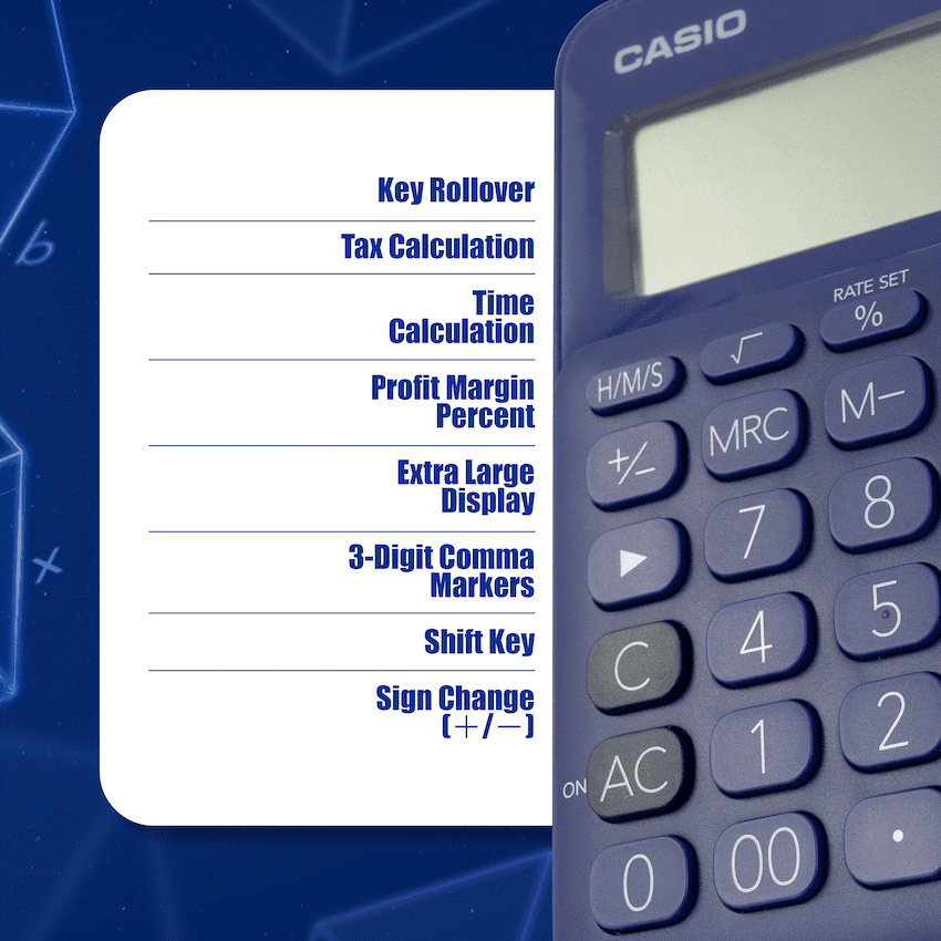 Casio MS-20UC - Desktop Calculator 12-Digit - Purple 6