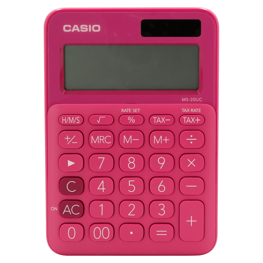 Casio MS-20UC - Desktop calculator 12 Digit - Red 1
