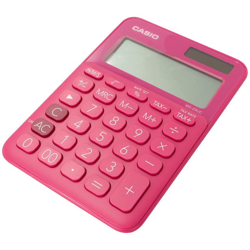 Casio MS-20UC - Desktop calculator 12 Digit - Red 2