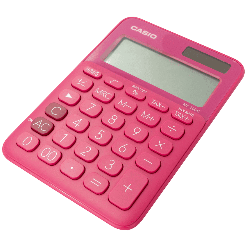 Casio MS-20UC - Desktop calculator 12 Digit - Red 3