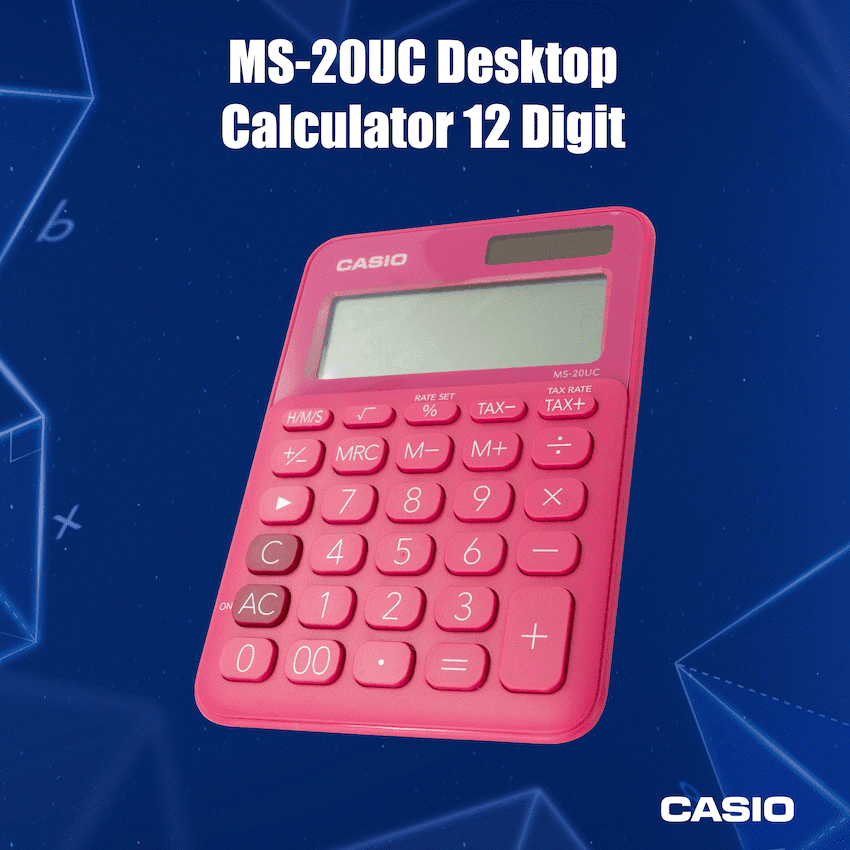 Casio MS-20UC - Desktop calculator 12 Digit - Red 7