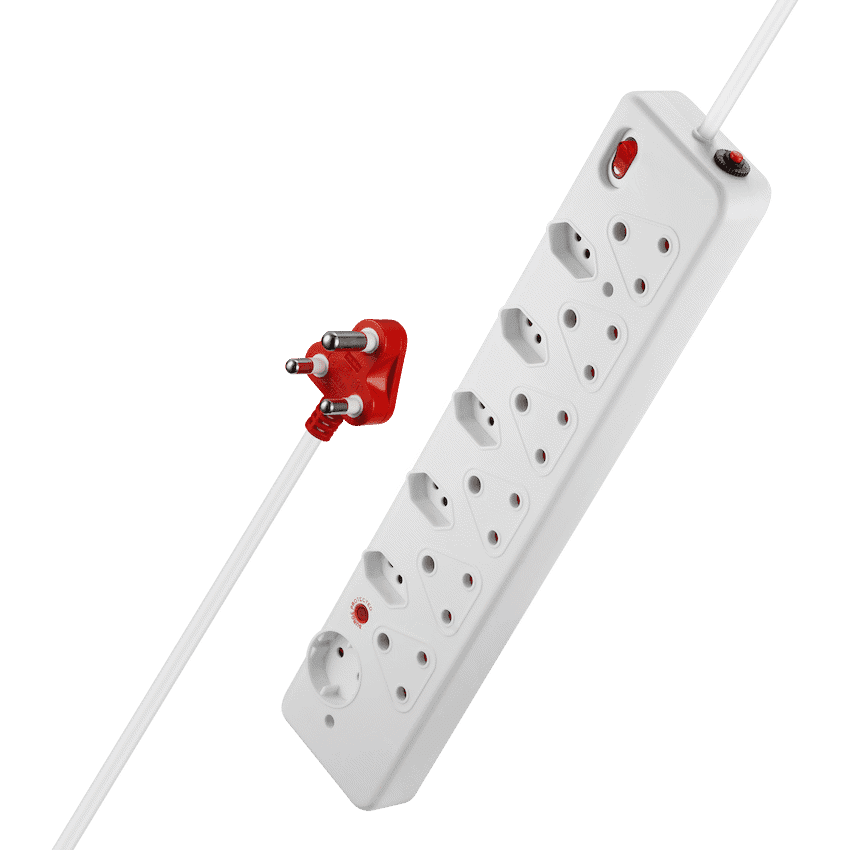 Nexon 12-Way Medium Surge Multiplug 0.5m - White 6