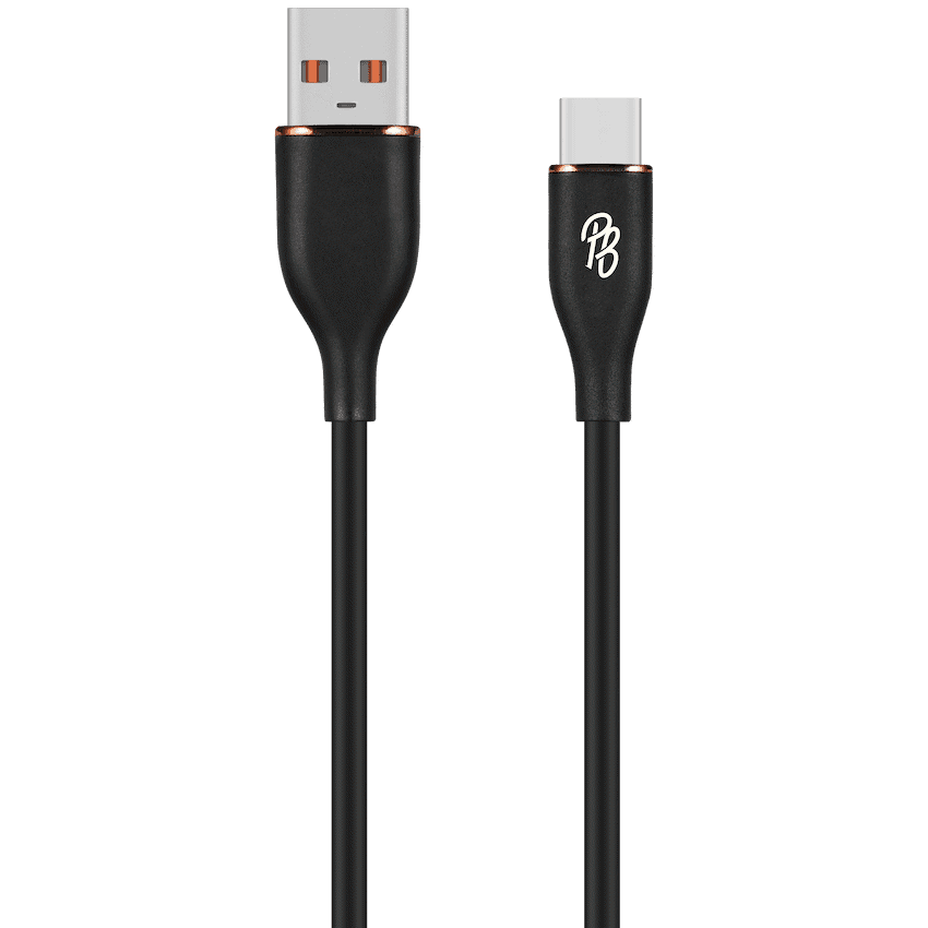 Pro Bass FlexiCord Series 2m USB to Type-C Charging Cable - Black 2