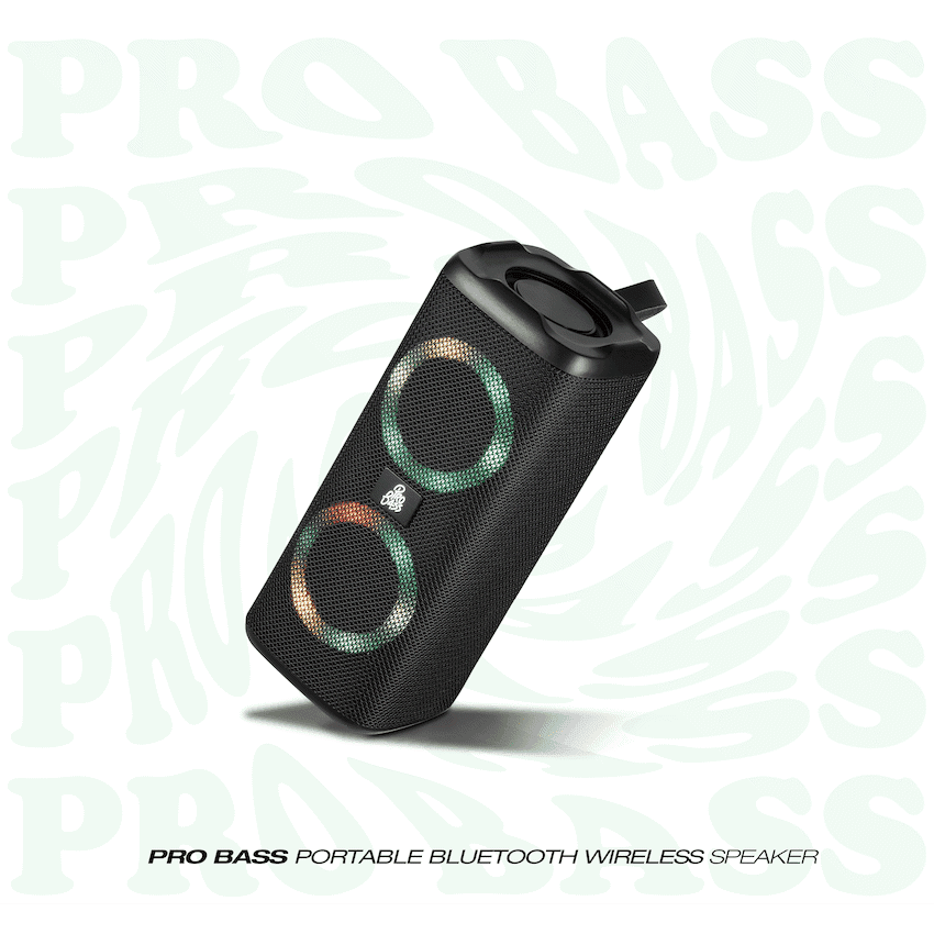 Pro Bass Pulse Box Portable Bluetooth Speaker - Black 2