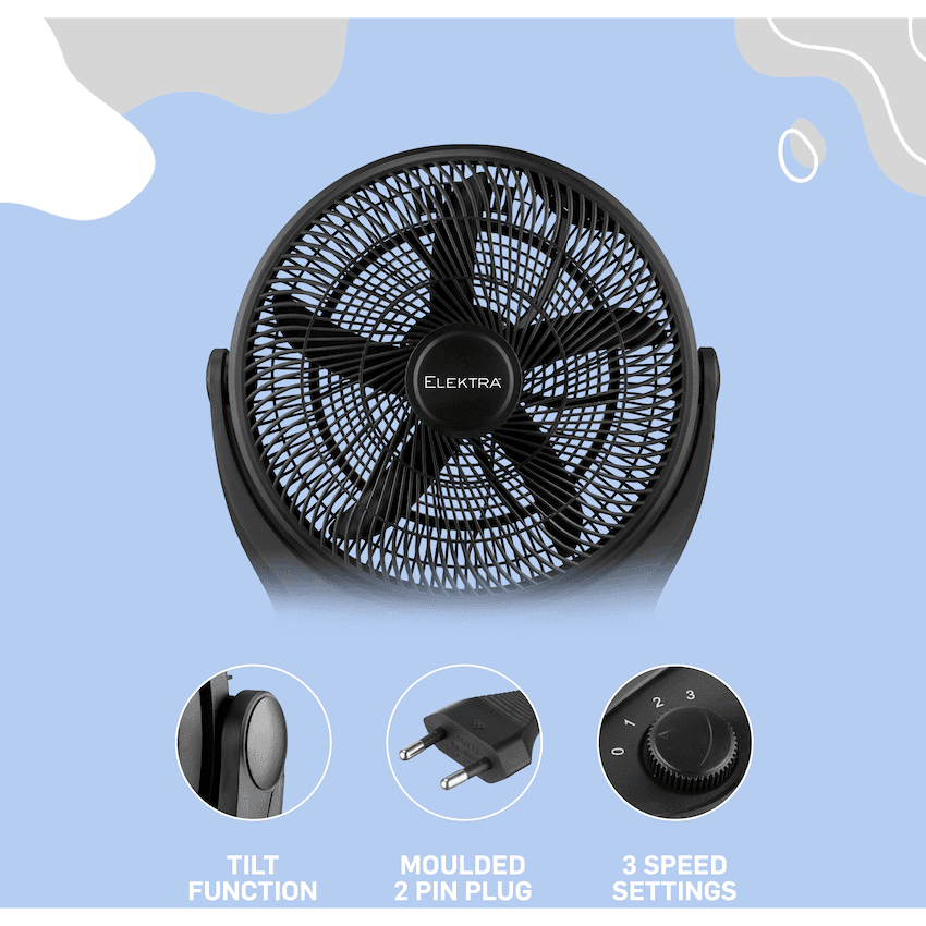 Elektra 45cm Box Fan - Black 9