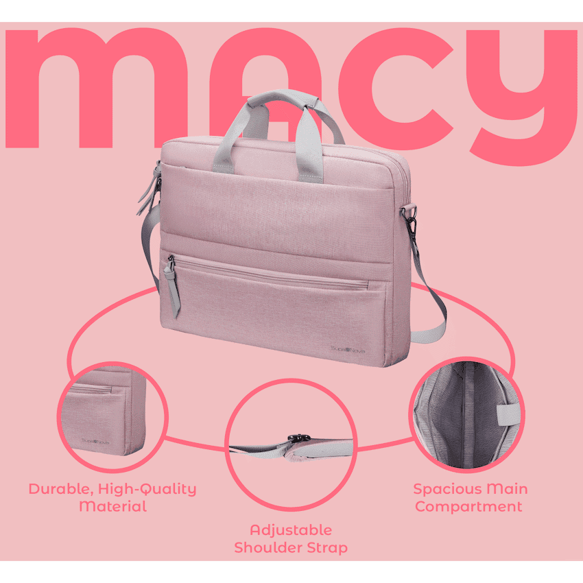 SupaNova Macy 15.6" Laptop Shoulder Bag Pink 5