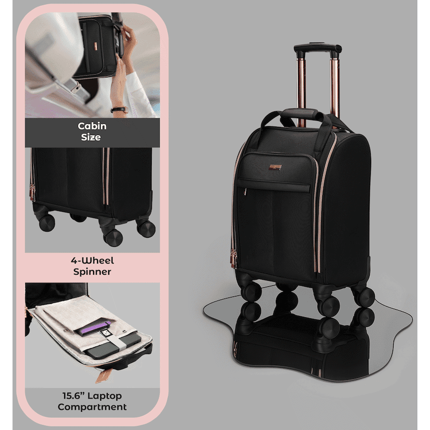 SupaNova Zoe 15.6" Laptop Business Trolley - Black 7