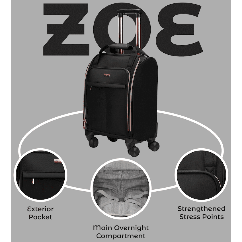 SupaNova Zoe 15.6" Laptop Business Trolley - Black 8