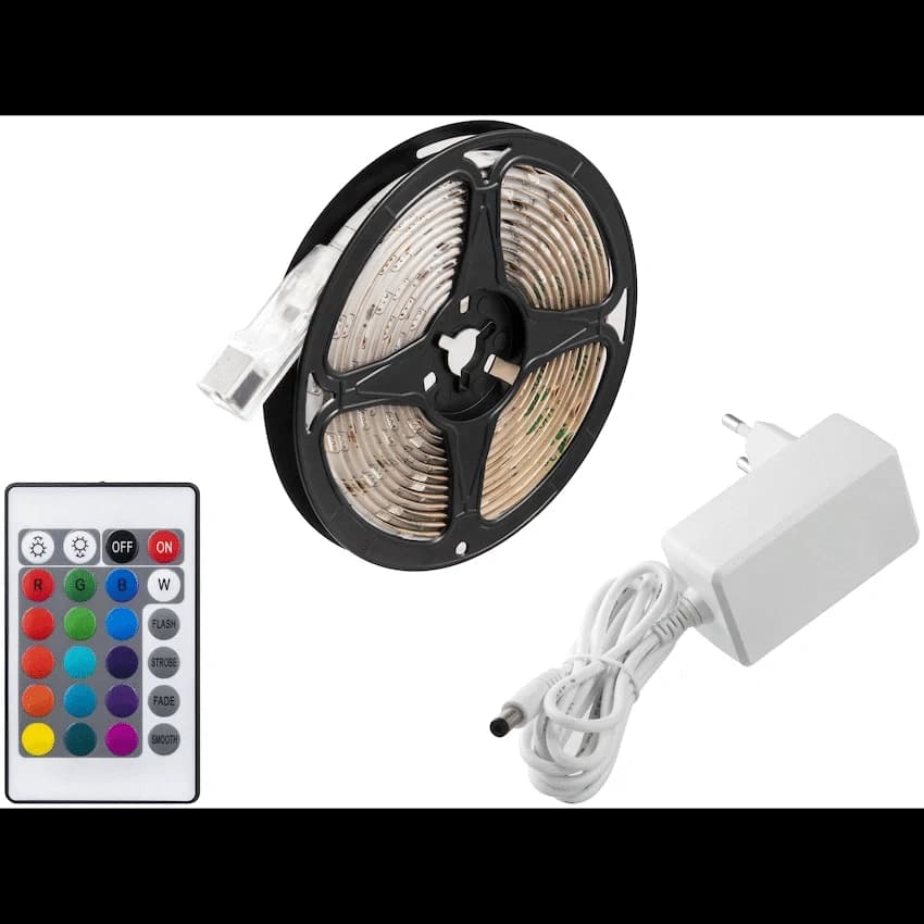 Switched 3m RGB LED Strip Light Kit 1