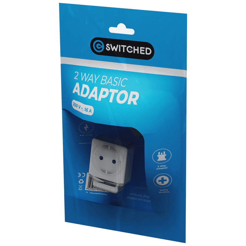 Switched 2-Way Schuko Adaptor - Top and Bottom Loader 5