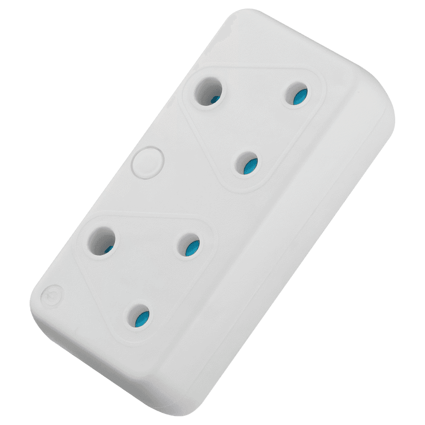 SWITCHED  2 Way Adaptor - White 1