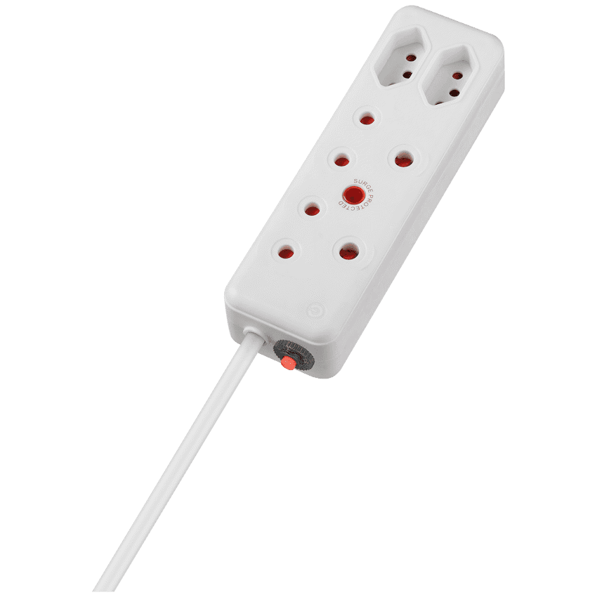 Switched 4-Way Medium Surge Extension Lead 5m 3