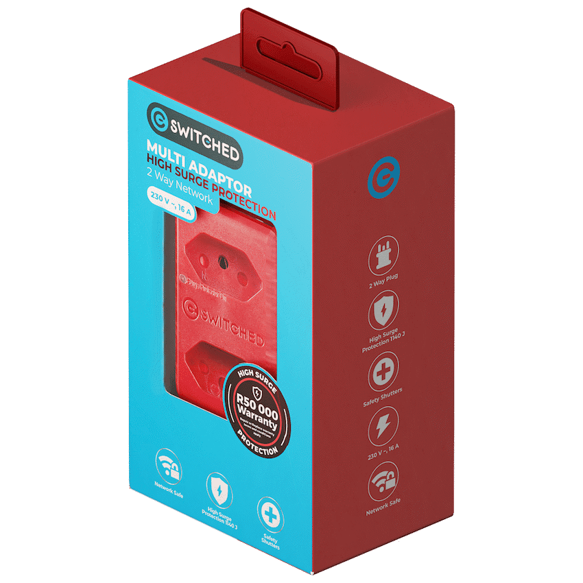 Switched High Surge 2-Way Network Router Safe Adaptor 6