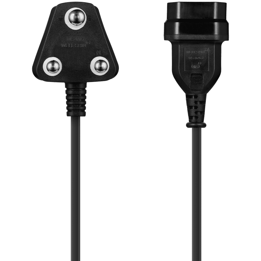 Switched Easy Cable Extender SA 3-Pin to 2-Pin Euro Socket 2m - Black 4