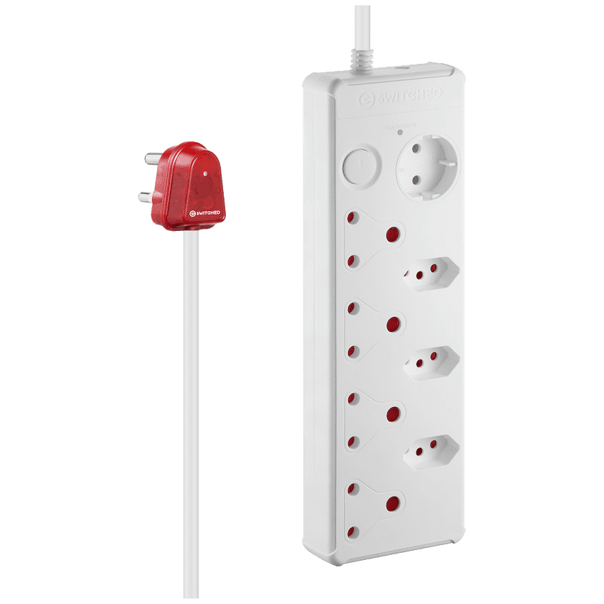 SWITCHED 8-way High Surge Multiplug 0.5m 2